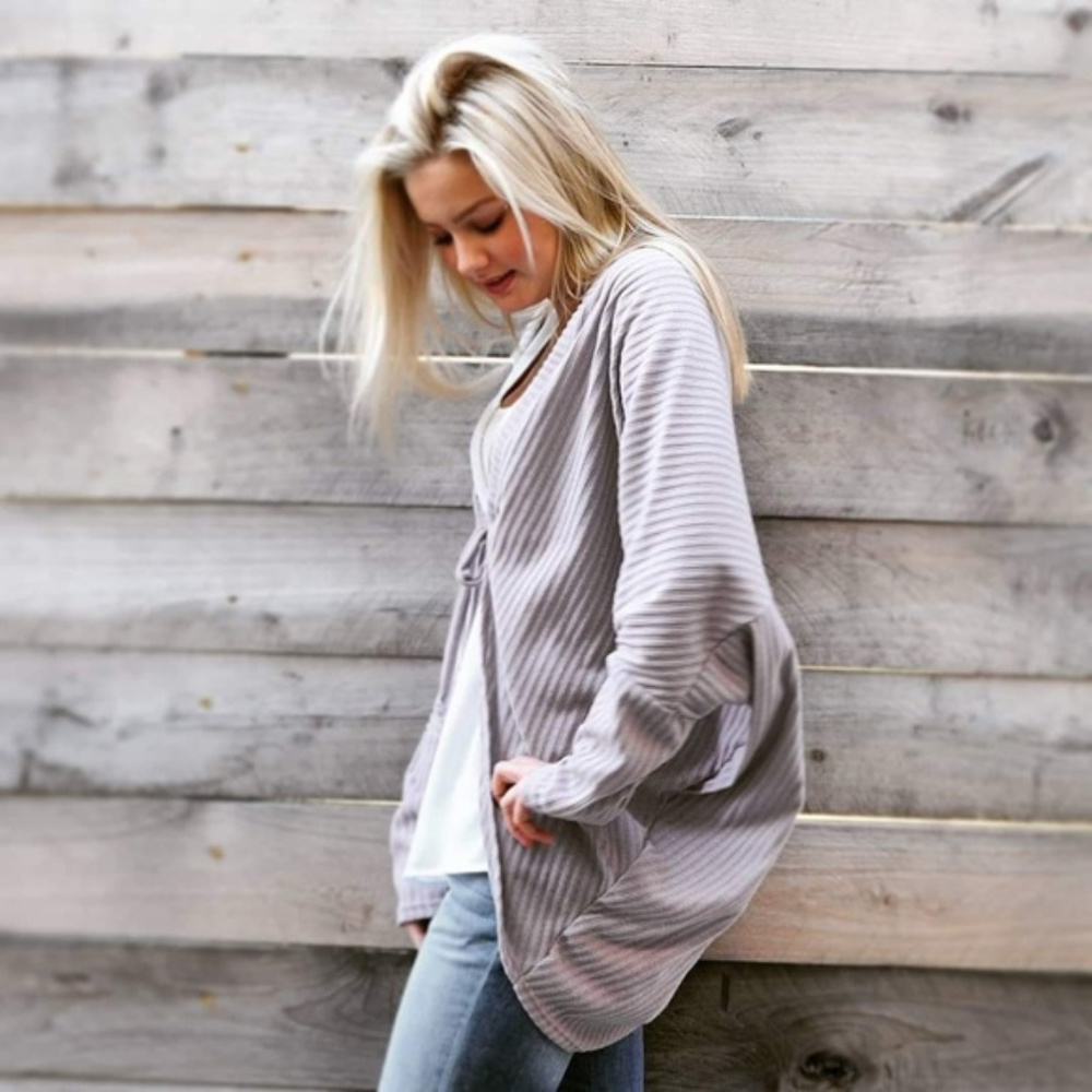 Lavender Cocoon Cardigan made in USA